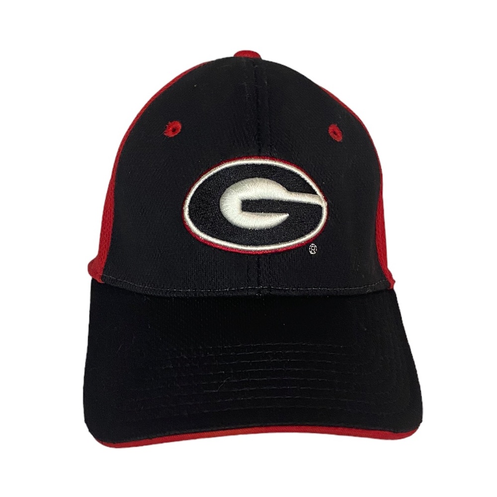 The Game Pro Georgia Bulldogs Logo Gametek A Flex Cap OS Black Red